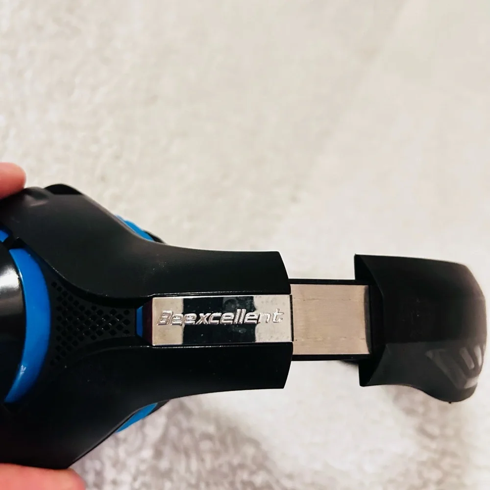 Beexcellent Black and Blue Wired Headset